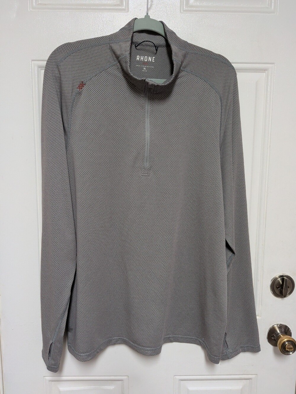 Rhone 1/4 Zip Pullover Shirt Mens XL Gray Long Sleeve Running Stretch Athletic